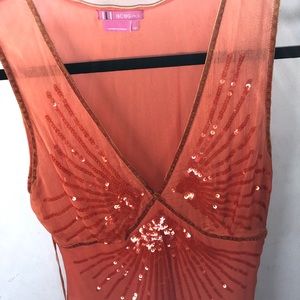 BCBGirls sequence detail orange blouse